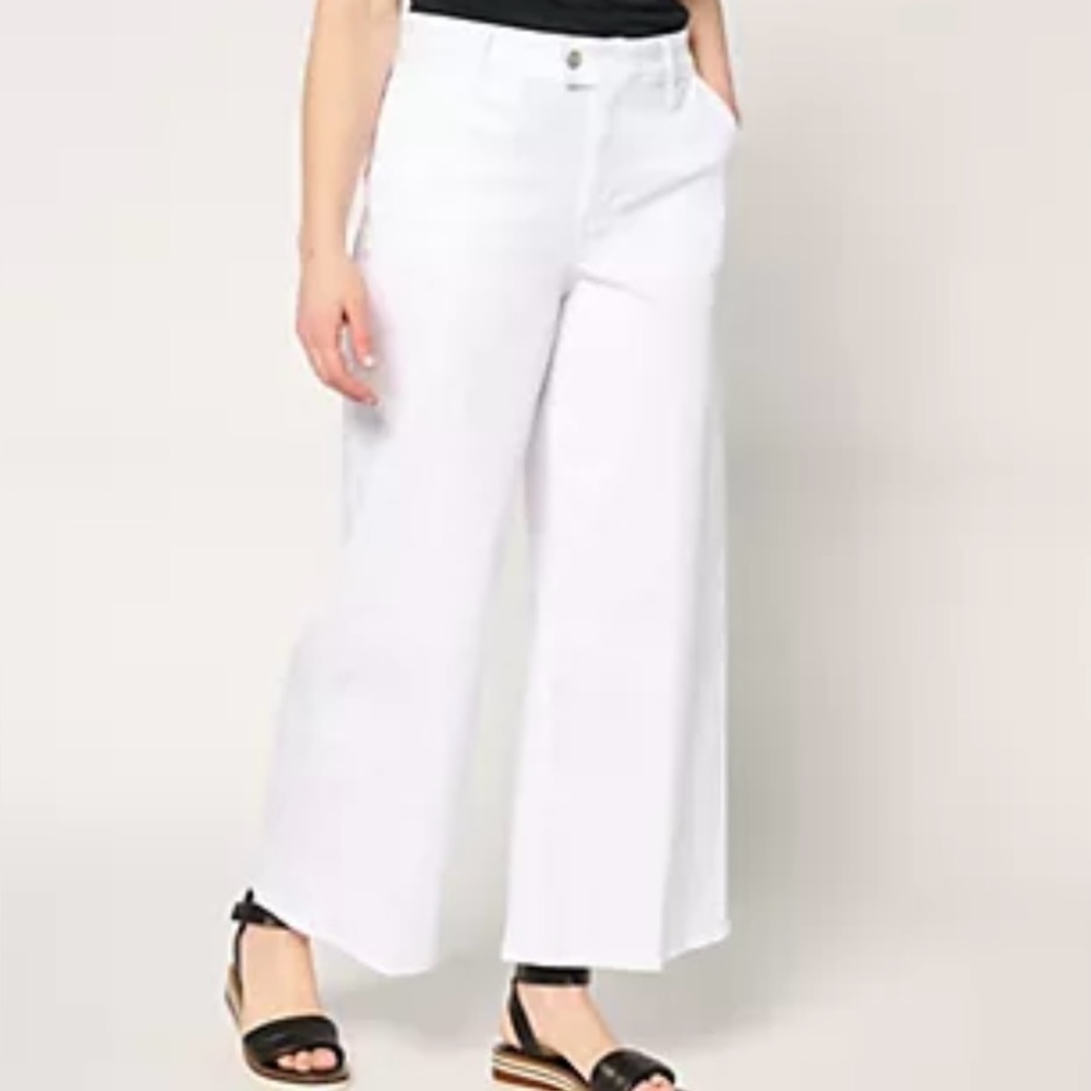 NYDJ White Wide-Leg Pants